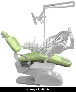 Patientenstuhl mit Schneidepfad isoliert Stockfoto