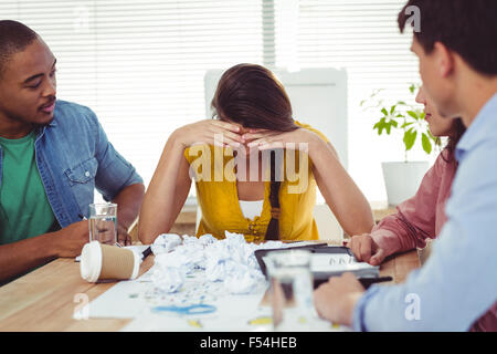 Junge Manager spürt den Druck Stockfoto