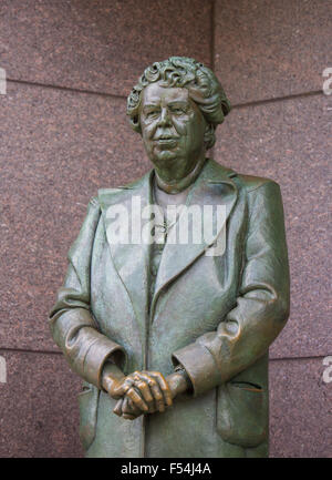 WASHINGTON, DC, USA - Bronze-Statue von Eleanor Roosevelt Franklin Roosevelt Memorial Stockfoto