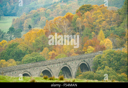 Tynedale, Northumberland, UK. 27. Oktober 2015. Herbstfärbung umgeben Lambley Viadukt in South Tynedale, Northumberland: Kredit-27. Oktober 2015: STUART WALKER/Alamy Live News Stockfoto