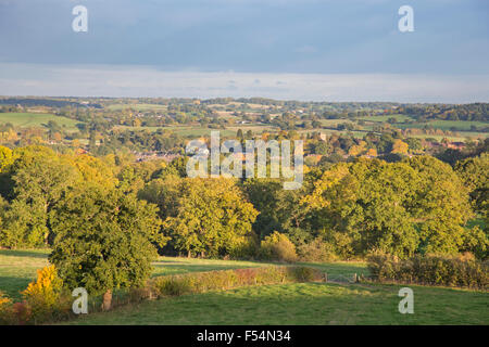 Herbst in dem Dorf Alvechurch in der Nähe von Birmingham, Worcestershire, England, UK Stockfoto