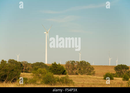 Windmühle Bauernhof im ländlichen Landschaft, in der späten Nachmittagssonne Stockfoto