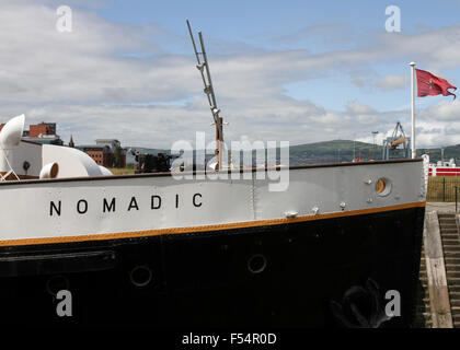 Die SS nomadisch in Belfast Titanic Viertel Stockfoto