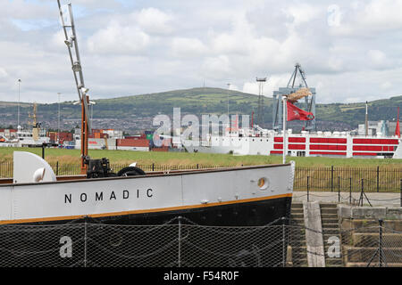 Die SS nomadisch in Belfast Titanic Viertel Stockfoto