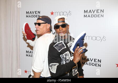 Designer starten die Freisetzung von Maven x Müller Herrenkollektion hielt bei Macy's Herald Square mit Steve Madden und Aufnahmekünstler Ja Rule: Steve Madden, Ja Regel wo: New York City, USA: 26. August 2015 Stockfoto