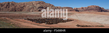 Moab Utah Uran Mühlengebäude Bereinigung. Stockfoto