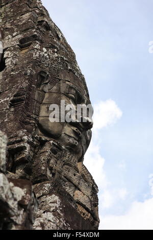 Detail des Bayon in Angkor Wat Stockfoto