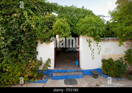 Hof in einem typischen Landhaus in der Provinz Ciudad Real, Spanien Stockfoto