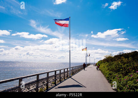 DEU, Deutschland, Schleswig-Holstein, Nordsee, Insel Amrum, der Strand-promenade in Wittduen.  DEU, Deutschland, Schleswig-Holste Stockfoto