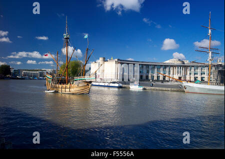 Das Replikat des Matthäus im Hafen von Bristol, UK Stockfoto