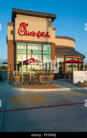 Neues Chick-Fil-A-Restaurant in Muskogee, Oklahoma akzeptieren Bewerbungen als Top-bewertete Kette expandiert in den USA. Stockfoto