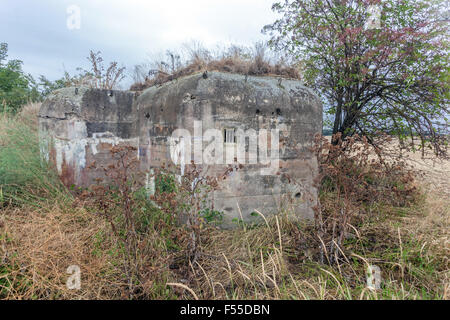 Tschechoslowakische Vorkriegsverteidigungsfestung an der Grenze gebaut. Umgebung Slavonice, Südböhmen, Tschechien Stockfoto