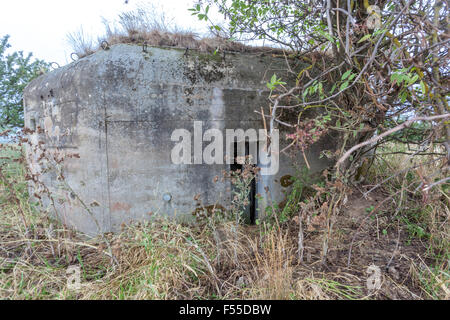 Tschechoslowakische Vorkriegsverteidigungsfestung an der Grenze gebaut. Umgebung Slavonice, Südböhmen, Tschechien Stockfoto