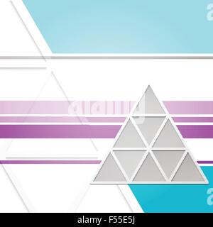 Zusammenfassung Hintergrund mit Dreiecke, Streifen und grauen Delta Frame. Vektor-kreativ-design Stock Vektor