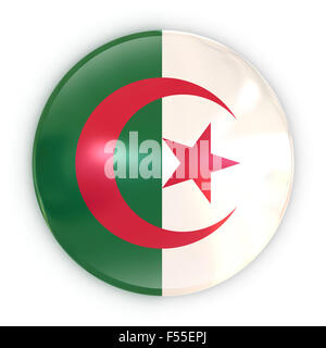 Abzeichen - algerische Flagge 3d illustration Stockfoto