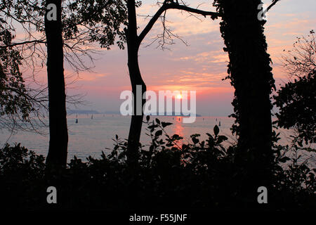 Italien Venedig Venito Sonnenuntergang über Venedig Meer Zoe Baker Stockfoto