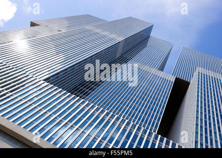 Teilansicht des modernen High-Rise Gebäude "De Rotterdam". Stockfoto