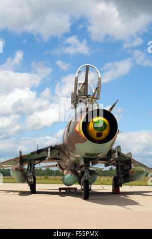 POLNISCHE SU-22 FITTER in Geilenkirchen NATO AWACS 25-Jahr-Feier. Stockfoto