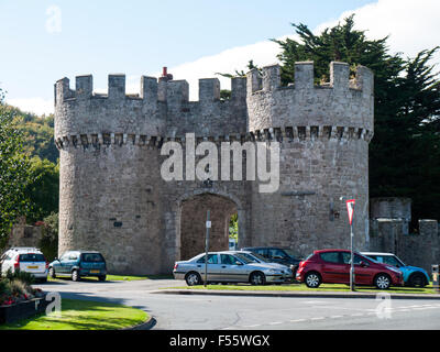 Haupteingang Gwrych Burg Abergele Wales UK Stockfoto