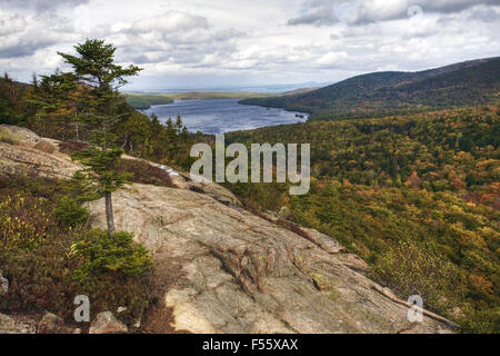 Blick vom Bubble Rock in Maine Stockfoto