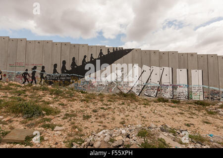 Graffiti an der Wand-Bethlehem Stockfoto