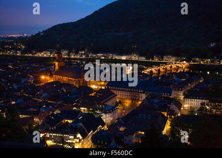 Panorama der Stadt Altstadt mit Heiliggeistkirche Stockfoto