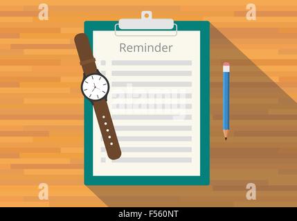 Checkliste-Zwischenablage-Erinnerung Stock Vektor