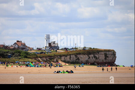 Der Strand von alten Hunstanton an der Küste von Norfolk. Stockfoto