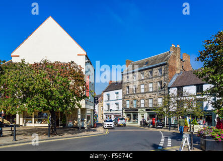Marktplatz in der Stadt Zentrum, Hexham, Northumberland, England, UK Stockfoto