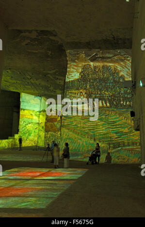 Vicent Van Gogh Projektion in der Bilder-Cathedral (Cathedrale D´Images). Les Baux de Provence. Bouches-du-Rhône. Der Provence. Fr Stockfoto