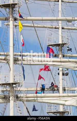 Tall Ship Segeln Regatta; Falmouth 2014; Cornwall; UK Stockfoto