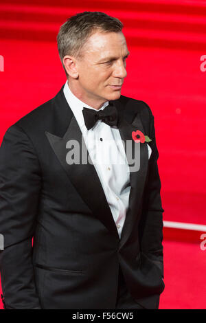 London, UK. 26.10.2015. Schauspieler Daniel Craig. CTBF Royal Film Performance, Welt-Premiere des neuen James Bond film "Spectre" in der Royal Albert Hall. Stockfoto