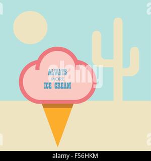 Symbol-Eis isoliert auf weißem Hintergrund Stock Vektor