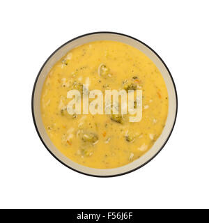 Broccoli-Cheddar-Suppe Stockfoto