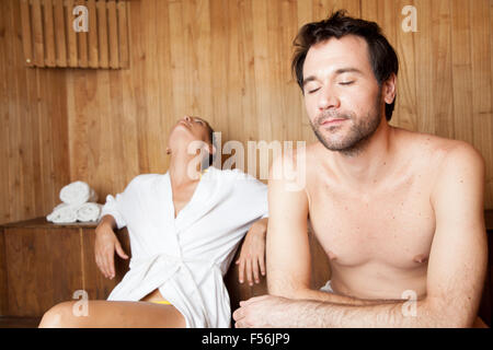 Paar entspannenden Spa Stockfoto