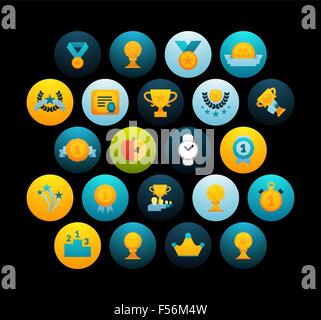 Flache Icons set 29 Stock Vektor