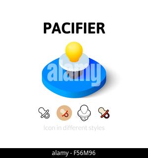 Schnuller-Symbol im anderen Stil Stock Vektor