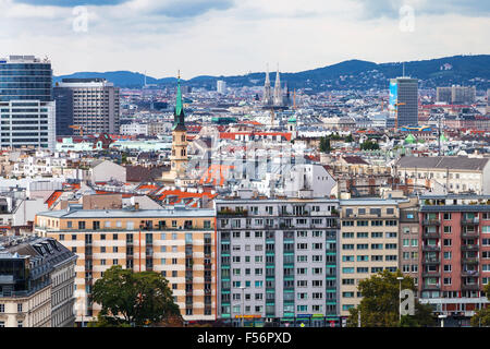 Wien, Österreich - 30. September 2015: Ansicht der Stadt Wien vom Prater Parkseite, Österreich. Wien (Wien) ist die Hauptstadt und großen Stockfoto