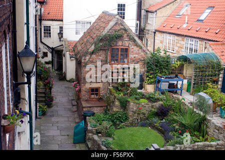 Gemeinschaftsgarten in Blackburns Hof, Whitby. Stockfoto