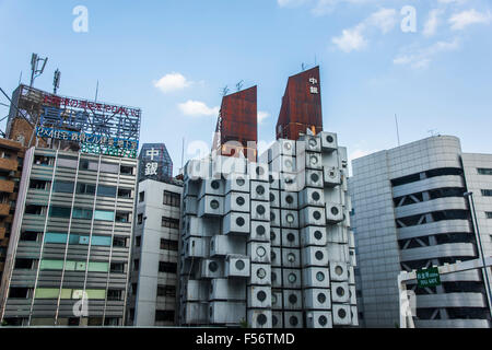 Nakagin Capsule Tower Building, Chuo-Ku, Tokyo, Japan Stockfoto