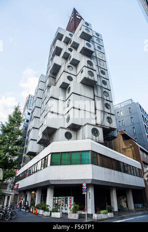Nakagin Capsule Tower Building, Chuo-Ku, Tokyo, Japan Stockfoto