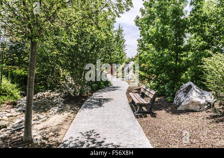 Der Park ist wie ein botanischer Garten und es gibt viele Pflanzen Stockfoto