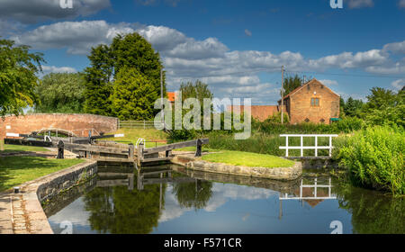 Shaw Schloß auf dem Chesterfield Kanal in der Nähe von Gringley auf dem Hügel Stockfoto