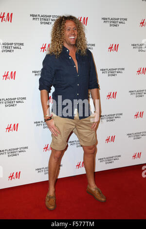 Sydney, Australien. 29. Oktober 2015. Im Bild: Tim Dormer. Globale High Street Einzelhändler H & M startete ihren Sydney-Flagship-Store. Prominente, darunter internationale Gäste und Performer Solange Knowles ging den roten Teppich. Bildnachweis: Richard Milnes/Alamy Live-Nachrichten Stockfoto