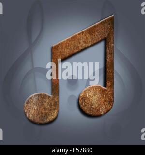 Achtelnote Musiknote, Textur Hintergrund (Abbildung) Stockfoto