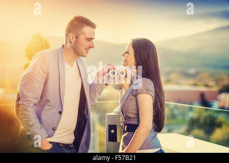 Schöne junge Paar in der Liebe Stockfoto