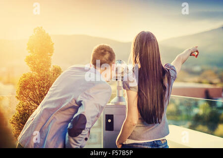 Schöne junge Paar in der Liebe Stockfoto