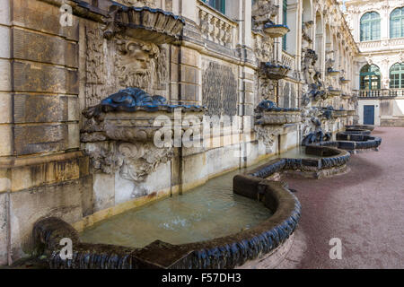 Architektonischen und dekorativen Elemente des Palastes Zwinger (Dresdner Zwinger) Stockfoto