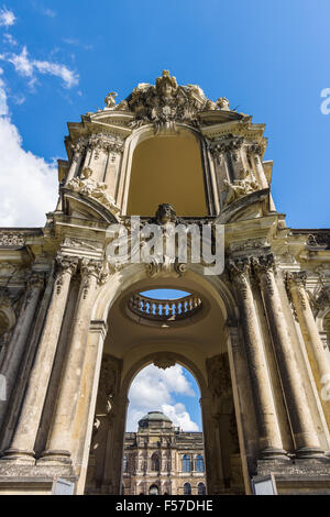 Architektonischen und dekorativen Elemente des Palastes Zwinger (Dresdner Zwinger) Stockfoto