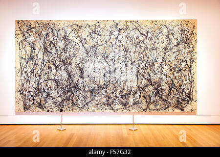 Eins: Nummer 31 (1950) von Jackson Pollock. MoMA The Museum of Modern Art, New York City, Vereinigte Staaten von Amerika. Stockfoto